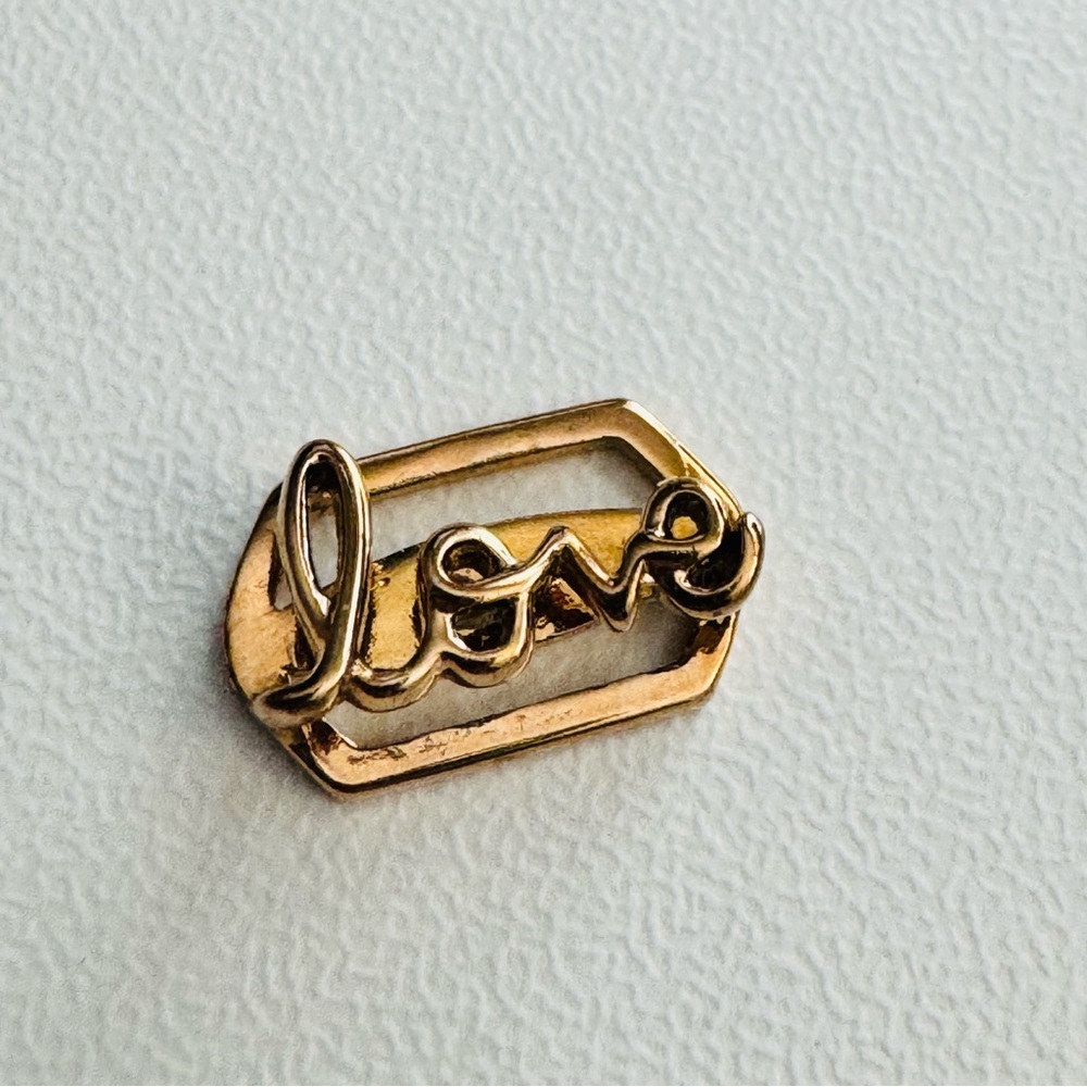 Keep Collective “Love” Script Gold Charm